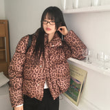 Dishell Leopard wellon short padded jumper