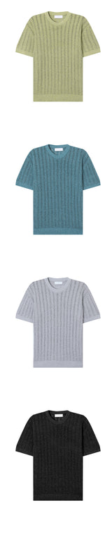 [S/S] ブークレスカシ ラウンドハーフニット(10color)