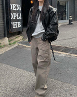 Humming leather jacket