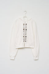 (W) Button Zip Hoodie