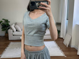 soft v crop tee