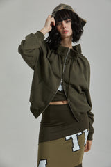 LEADER ZIP-UP -KHAKI