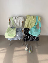 Portrait Wide Strap Shoulder Bag - Mint Soda