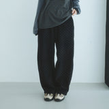 Mini Dot Fleece Pants (black)