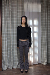 two tuk stripe pants_brown