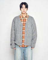 25FW ディストレスチェクコットンシャツ オレンジ