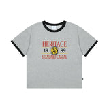 CASUAL HERITAGE クールコットンクロップリンガー半袖  (SRCSTD-0266)
