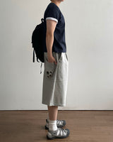 Punch Eyelet Bermuda Sweatpants