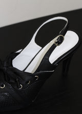 LACE-UP SLINGBACK HEEL