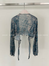 Denim 4PS Cover-Up Bikini Set
