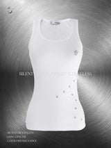サイレント シンボル アイレット ノースリーブ (white)