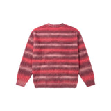 Red Gradation Stripe Cardigan