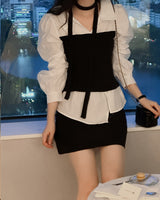 Naty Layered Shirt & Tie Set