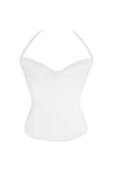 Ribbon crop halter top (2color)