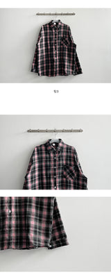 a peak-checked shirt