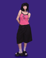 striped bermuda pants (belt set / 2color)