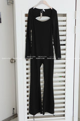 Backless body bootcut jumpsuit
