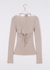 DOT SLEEVELESS BOLERO