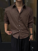 Core pocket crop shirt