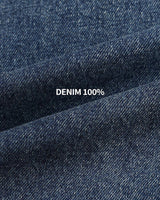 Reverse curved cut denim