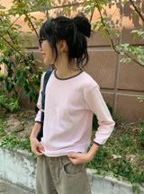 26SS★ [BAONHAUS] Ketron Color Matching Three Quarter Tee
