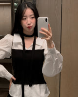 Naty Layered Shirt & Tie Set