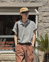 コーククロップストライプスリーブTシャツ