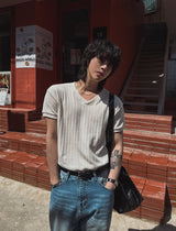 Robert Velour V-neck short sleeve T-shirt