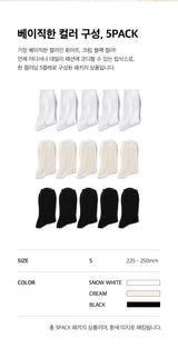 [5PACK] 1507 Womens モノスリムリブソックス