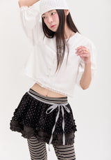 frill wrap skirt_dot