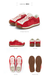 WE FLOWER Fashionable New Hobo Shoes, Versatile, Comfortable and Light - weight - cherry red