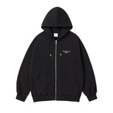 25SS スクエアバスケットボールフーディージップアップ (ブラック)