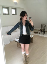 basic mini skirt pants
