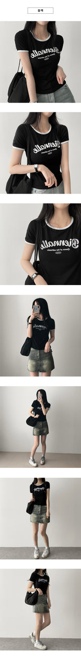 エニースパンカラーリングショートスリーブTシャツ