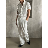 [MUSCLE FIT] Cool ever western denim half shirts (White)
