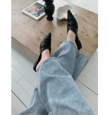 STILETTO SHIRRING MULE SLIPPER (2COLORS!)