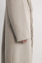 Wool Peaked Lapel Tailored Coat
