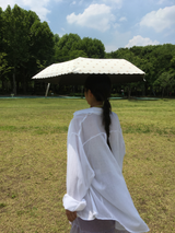 Veil silhouette sheer shirt (5color)