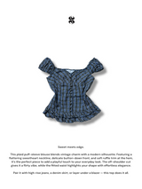 Blue Frill Blouse
