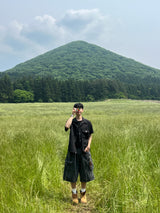 リボルバーナイロン半袖シャツ – M, L (3 Colors)