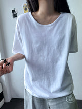 アンブルベーシックUネックオーバーサイズTシャツ 5カラー
