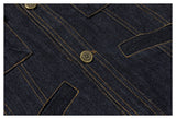 Raw Denim Fitted Work Jacket