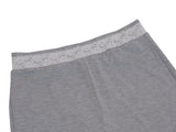 BUTTON LACE CAPRI PANTS / GREY