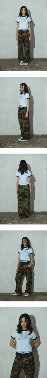 ユニコーンリンガークロップTシャツ_ホワイト