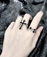 Black Cross Ring
