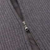 FULL KNIT ZIP UP GRAY