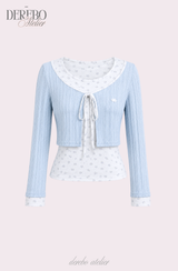 Dodo baby color cardigan layered top