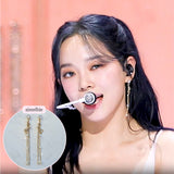 リボンアンドクリスタルドロップスピアス