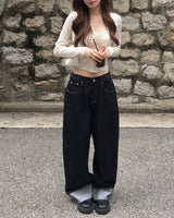 パンチングスクエアネックTシャツ