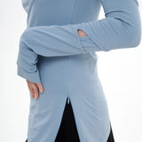 CUTOUT ZIPPER TOP(SKY BLUE)